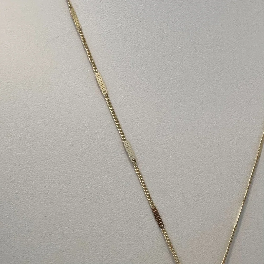 14k Gold Plated Chain Necklace Teddy Bear 19
